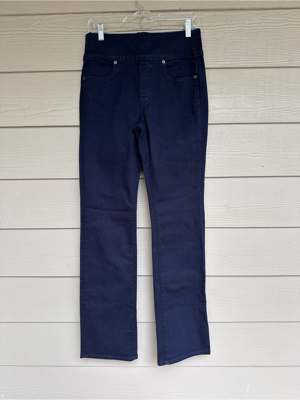 SPANX Womens Signature Waist Slim Boot Dark Wash Jeans Size 28 (B10)